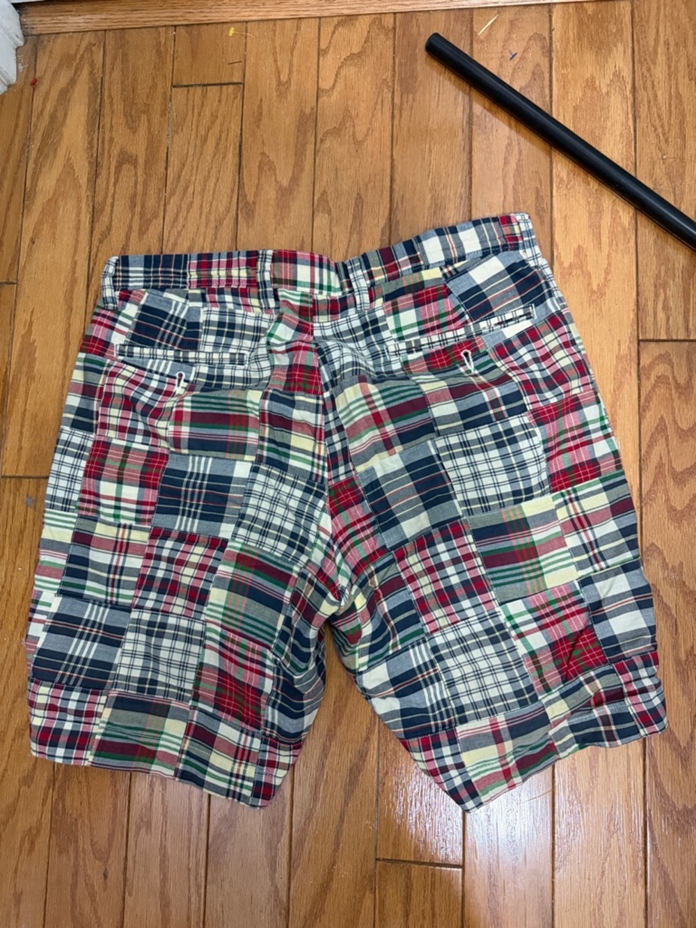 J. Crew Multicolor Plaid Patchwork Cotton Shorts … - image 2